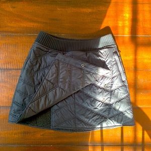 prAna Black Sherpa Insulated Asymmetrical Skirt- Small